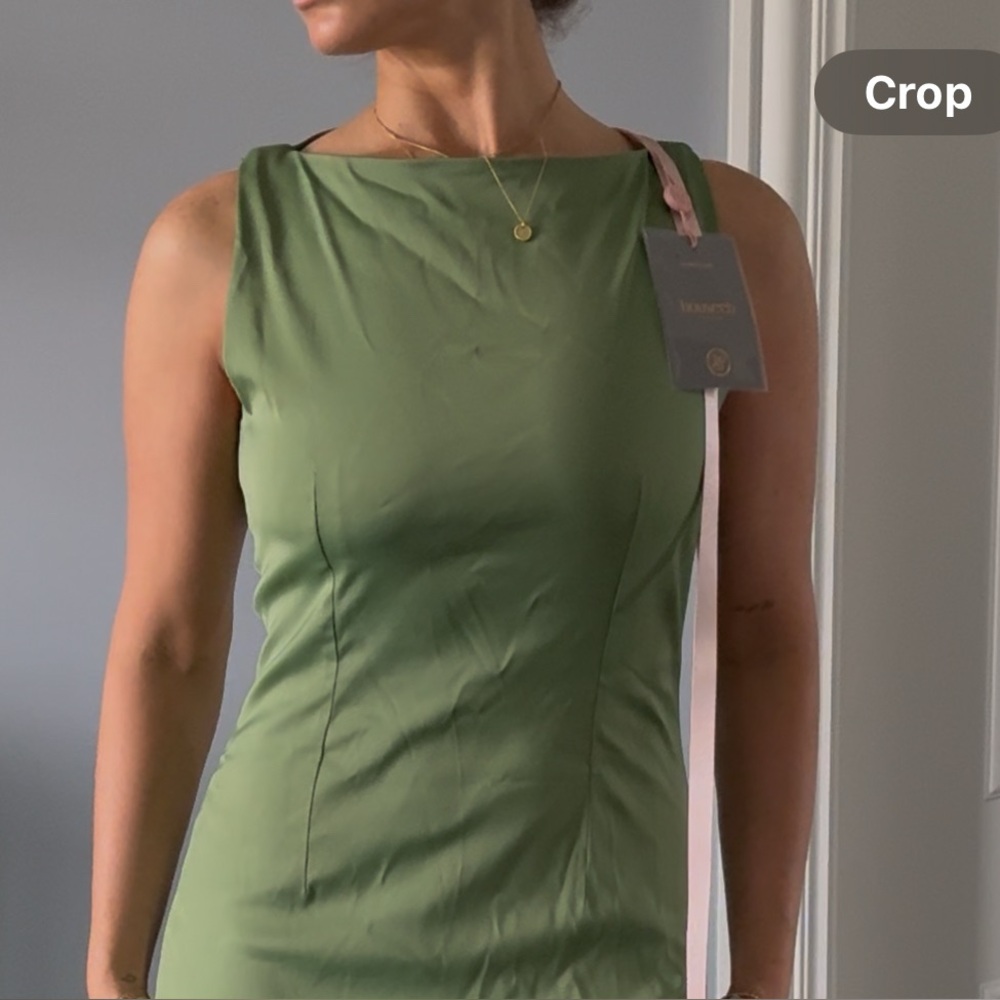 Green Maxi Pencil dress with Slit